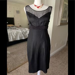 Christian Lacroix Black Sheer Yoke Mini Dress